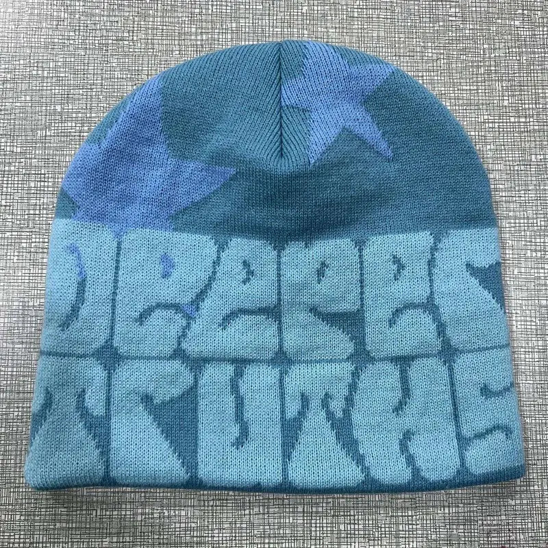 Gray RetailPlug beanie hat with ribbed knit texture, cozy and warm for winter wear.